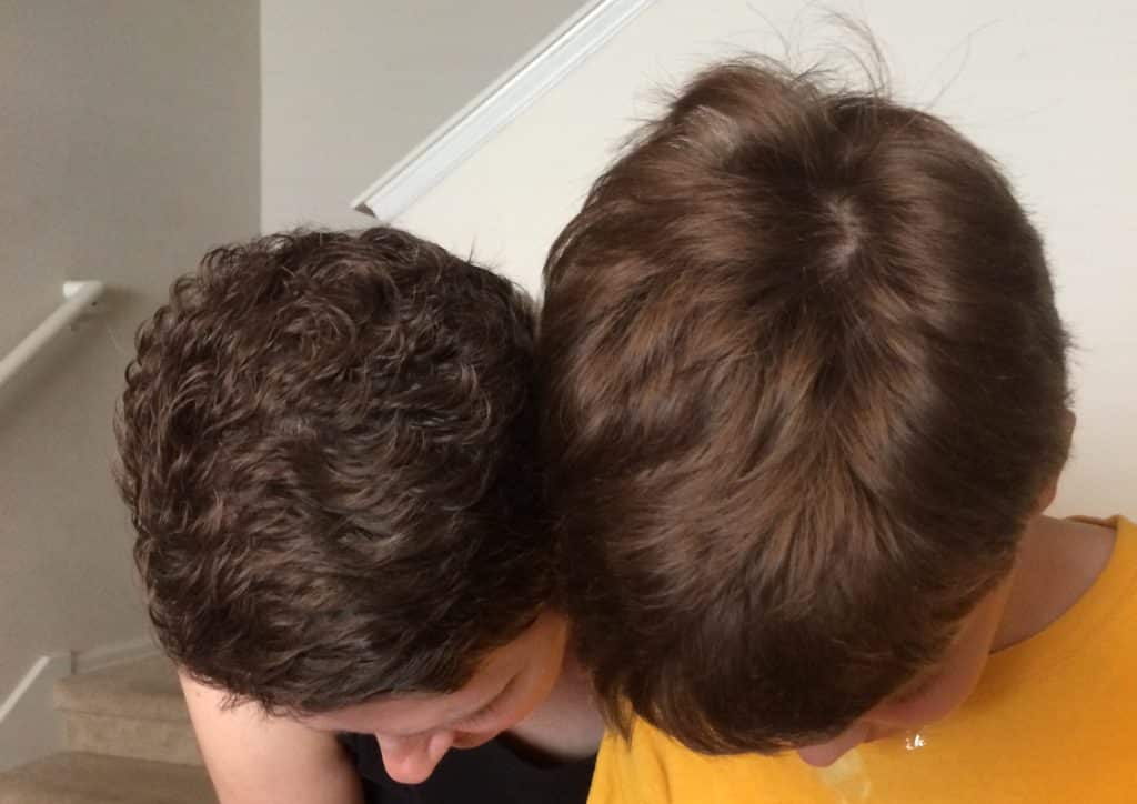 Mom and Me comparing Hair. (2015)