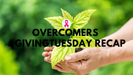 Overcomers giving tuesday recap with plant in background